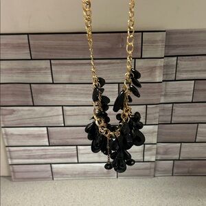 Girly Elegant Black and Gold Necklace
